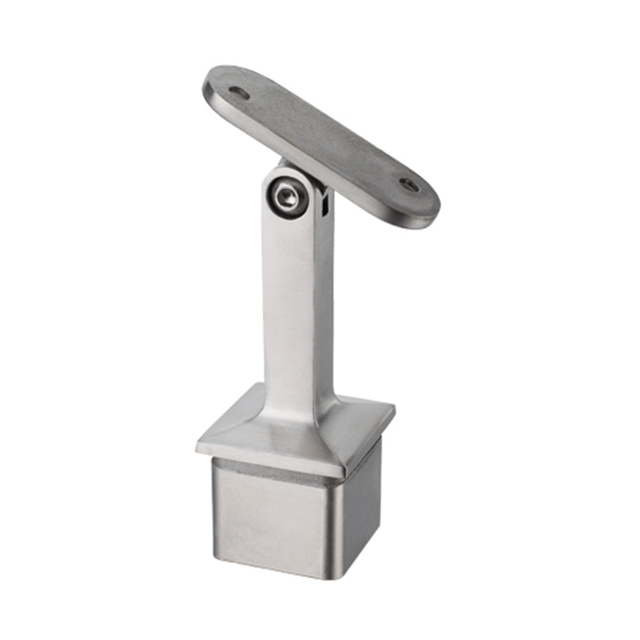 Stainless Steel Square Post Mounted Fixed Bracket Adjustable Flat Support 