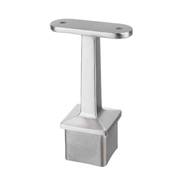 Stainless Steel Square Post Mounted Fixed Bracket Flat Support 