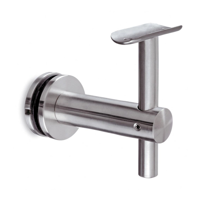 Adjustable Glass To Handrail Bracket with curved saddle