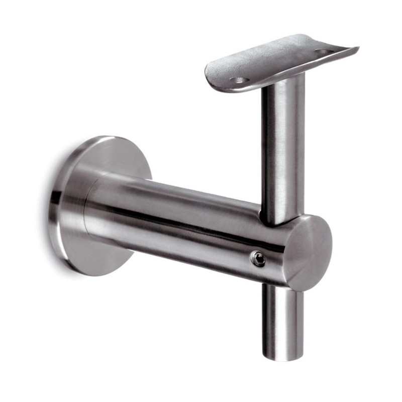 Stainless Steel Wall Fixed Handrail Bracket with curved saddle