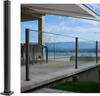 Matt Black Glass railing post - End Post 
