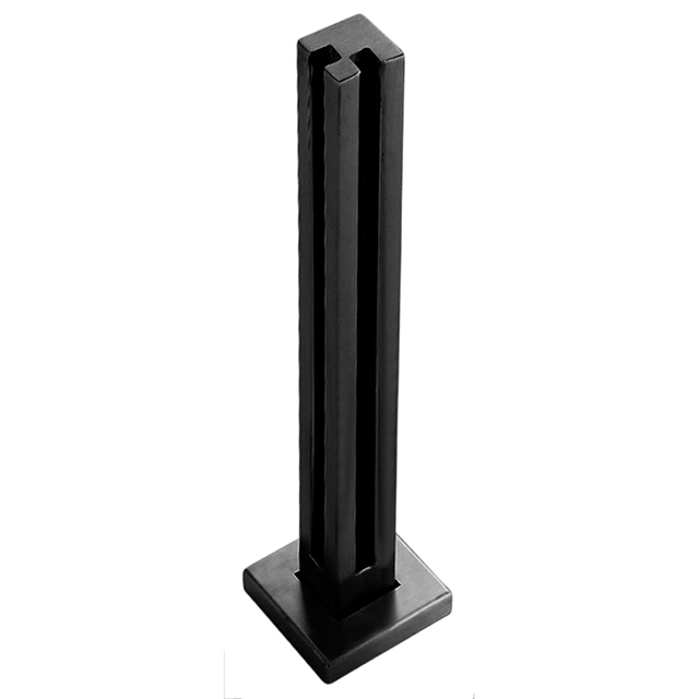 Matt Black Glass railing post - Corner Post 